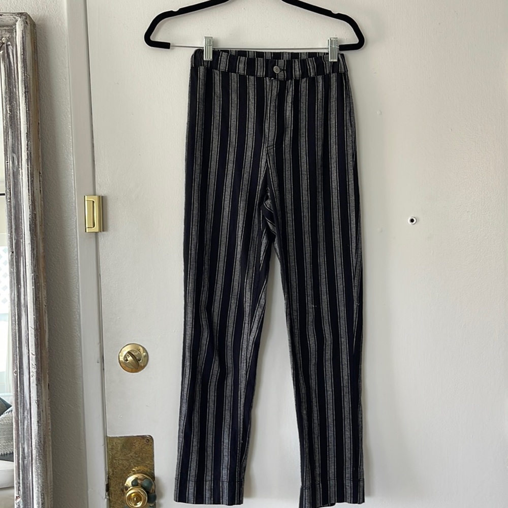 Striped high waisted pants